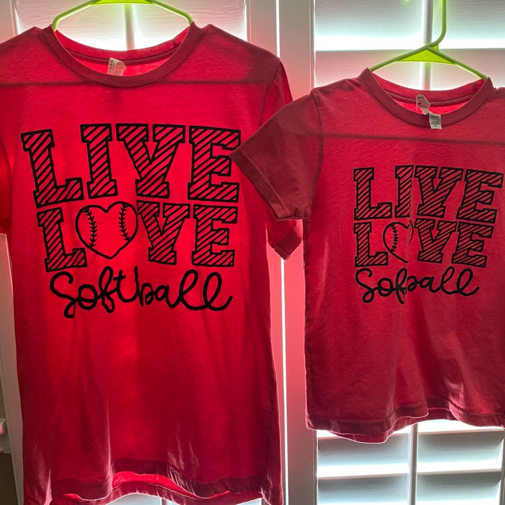 Mommy/daughter Softball shirts